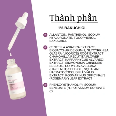 Serum Bakuchiol 1% Asunmee - Giảm nếp nhăn, phục hồi da nhạy cảm, ngăn ngừa lão hóa, 399k