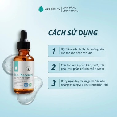 Serum Bio-placental Dưỡng Nang Tóc & Da Đầu, Lăn Kim Tay 0.5mm - Tiết Kiệm 38K, Chỉ 120k
