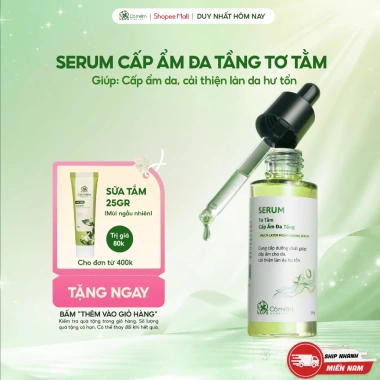 Serum Cấp Ẩm Đa Tầng Tơ Tằm 30ml Dưỡng Ẩm và Phục Hồi Da Cỏ Mềm Giá 275k