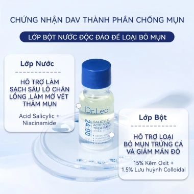 Serum chấm mụn Dr.Leo Salicylic Acid 10ml mụn viêm sưng đỏ - Giá ưu đãi 138.000₫
