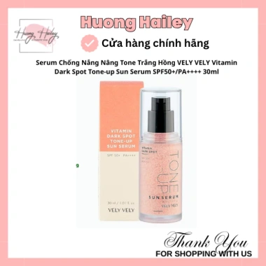 Serum Chống Nắng Tone-up Trắng Hồng VELY SPF50+ PA++++ 30ml Giảm giá 338k