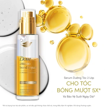 Serum & Dầu Dưỡng Dove 2 trong 1 7% Amino Acid - Tóc Bóng 5X, Giá 124.000 VND