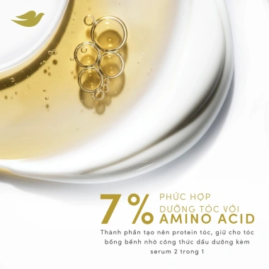 Serum & Dầu Dưỡng Dove 2 trong 1 7% Amino Acid - Tóc Bóng 5X, Giá 124.000 VND
