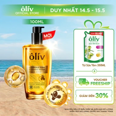 Serum Dầu Dưỡng Tóc Ôliv 100ml – Không Bết, Bóng Mượt Ngay, Phục Hồi 5 Dấu Hiệu Hư Tổn, Giá 224.000₫