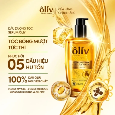 Serum Dầu Dưỡng Tóc Ôliv 100ml – Không Bết, Bóng Mượt Ngay, Phục Hồi 5 Dấu Hiệu Hư Tổn, Giá 224.000₫ 3 Serum Dầu Dưỡng Tóc Ôliv 100ml – Không Bết, Bóng Mượt Ngay, Phục Hồi 5 Dấu Hiệu Hư Tổn, Giá 224.000₫ 3