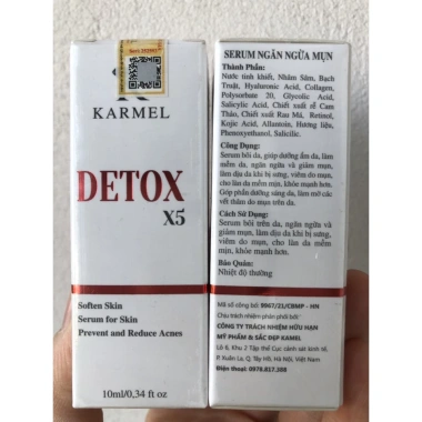 Serum Detox X5 - Xoá mụn, da sần, vỏ cam, giảm thâm nám, kiềm dầu, thu nhỏ lỗ chân lông, da đều màu trắng da Kamel 3