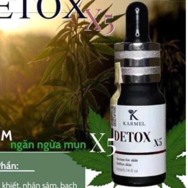 Serum Detox X5 - Xoá mụn, da sần, vỏ cam, mờ thâm nám, kiềm dầu, thu nhỏ lỗ chân lông, da đều màu trắng da Kamel 344k