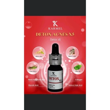 Serum Detox X5 - Xoá mụn, da sần, vỏ cam, mờ thâm nám, kiềm dầu, thu nhỏ lỗ chân lông, da đều màu trắng da Kamel 344k