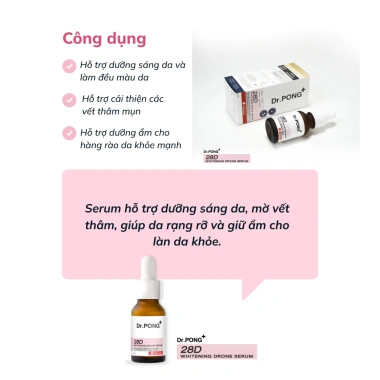 Serum Dr.PONG 28D Whitening Drone 16ml - Dưỡng trắng da, giảm thâm mụn, giá ưu đãi 385.000đ