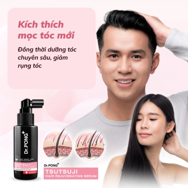 Serum Dr.PONG Tsutsuji - Giảm rụng tóc, kích thích mọc tóc, chăm sóc da đầu, giá chỉ 675.000₫