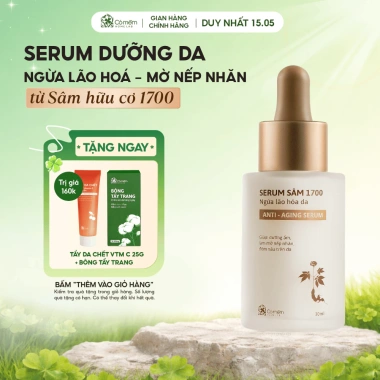 Serum Dưỡng ẩm Da Mặt Sâm 1.700 Ngừa Lão Hoá, Mờ Nếp Nhăn & Đốm Nâu, Cỏ Mềm 30ml - Giá Ưu Đãi 540.000₫