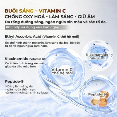 Serum Dưỡng Da Sáng Vitamin C và Vitamin A PINKTWO - Giảm thâm, tái tạo ban đêm 30 ống 2ml, giá 139.000 VND