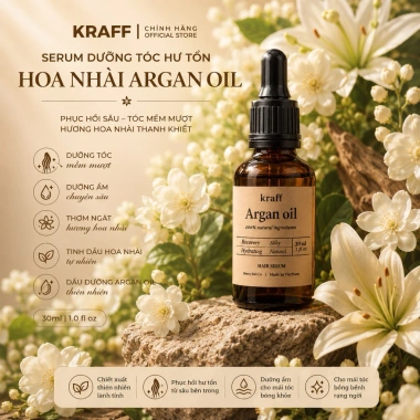 Serum Dưỡng Tóc Hư Tổn Hoa Nải + Argan Oil - Phục Hồi, Dưỡng ẩm, Giảm Giá 190k