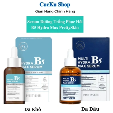 Serum Dưỡng Trắng B5 Hydra Max PrettySkin - Dưỡng ẩm, phục hồi, da thô ráp - Giá 465.000₫ giảm 20% - Cuckushop 3 Serum Dưỡng Trắng B5 Hydra Max PrettySkin - Dưỡng ẩm, phục hồi, da thô ráp - Giá 465.000₫ giảm 20% - Cuckushop 3