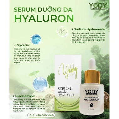 Serum Dưỡng Trắng Da Phục Hồi Hyaluronic Fresh Collagen Yody White Da Mềm Mịn Cấp Ẩm 400k