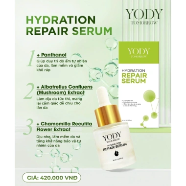 Serum Dưỡng Trắng Da Phục Hồi Hyaluronic Fresh Collagen Yody White Da Mềm Mịn Cấp Ẩm 400k