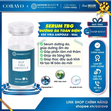 Serum EGF Vira Ampoule 10ml Hathor Beauty: Dưỡng da, phục hồi, giảm giá 450k