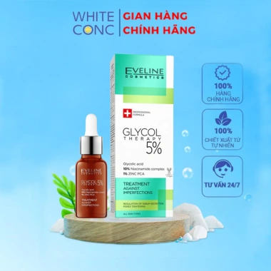 Serum Eveline 10% Niacinamide Glycol Therapy 18ml Giảm mụn, thâm, làm trắng, 200.000 VND