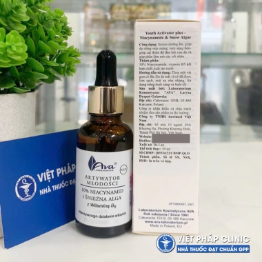 Serum giảm mụn, phục hồi, sáng da Ava Niacinamide 10% + B5 1% 30ml - 616.500₫