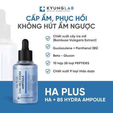 Serum HA B5 KyungLab Hydra Ampoule cấp ẩm, phục hồi, làm dịu da - da căng bóng, chỉ 389.000 VND
