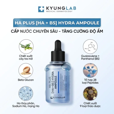 Serum HA B5 KyungLab Hydra Ampoule cấp ẩm, phục hồi, làm dịu da - da căng bóng, chỉ 389.000 VND