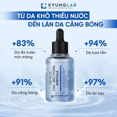 Serum HA B5 KyungLab Hydra Ampoule cấp ẩm, phục hồi, làm dịu da - da căng bóng, chỉ 389.000 VND