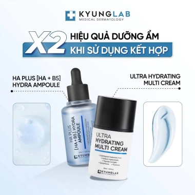 Serum HA B5 KyungLab Hydra Ampoule cấp ẩm, phục hồi, làm dịu da - da căng bóng, chỉ 389.000 VND