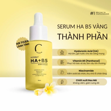 Serum HA B5 Vàng phục hồi da sau Peel - Cấp ẩm, làm dịu, giảm đỏ, tái tạo nhanh, giá 450.000 VND 4 Serum HA B5 Vàng phục hồi da sau Peel - Cấp ẩm, làm dịu, giảm đỏ, tái tạo nhanh, giá 450.000 VND 4