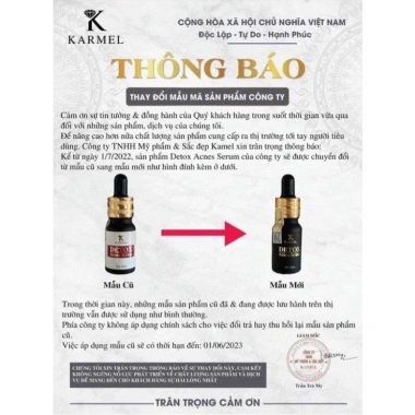 Serum Kamel Detox Ngừa và Giảm Mụn, Loại Bỏ Mụn Đầu Đen, Kiểm Soát Bã Nhờn, Giá 195.000₫