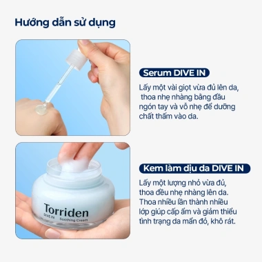 Serum & Kem Dưỡng DIVE IN Torriden chính hãng 50ml+100ml Làm dịu da, giá 579.600₫