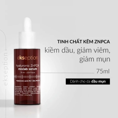 Serum Kẽm Ekseption Hyaluronic ZnPCA 1% Giảm Mụn Kiềm Dầu 75ml Giá 880.000 VND 2