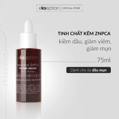 Serum kẽm Ekseption Hyaluronic ZnPCA 1% - Giảm mụn, kiềm dầu 75ml, giá ưu đãi 1.055.460 VNĐ