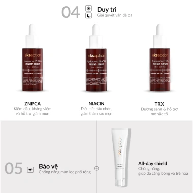 Serum kẽm Ekseption Hyaluronic ZnPCA 1% - Giảm mụn, kiềm dầu 75ml, giá ưu đãi 1.055.460 VNĐ