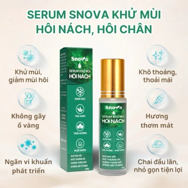 Serum khử hôi nách chân Snova son lăn khử mùi nam nữ giảm mồ hôi ố vàng 150.000₫