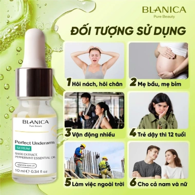Serum khử mùi nách BLANICA Perfect Underarm 10ml hương bạc hà - giảm tiết mồ hôi, 169k 6