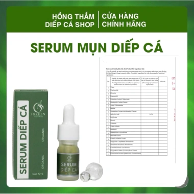 Serum Mụn Diếp Cá IGREEN 10ml - Giảm Mụn, Thâm, Se Khít Lỗ Chân Lông, Đều Màu Da, Tặng Bông Rửa Mặt - 169.000đ 6