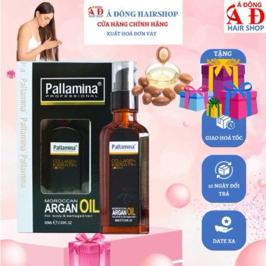 Serum Pallamina Argan Oil 60ml - Dưỡng bông phục hồi tóc cao cấp, chống xơ rối, giữ nếp nhẹ, giá ưu đãi 175k 2 Serum Pallamina Argan Oil 60ml - Dưỡng bông phục hồi tóc cao cấp, chống xơ rối, giữ nếp nhẹ, giá ưu đãi 175k 2
