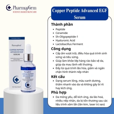 Serum Pharmaform Copper Peptide 30ml - Tặng 1 nạ Copper, Giảm đỏ Sẹo Lão hóa - 620.000 VND 2