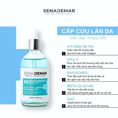 Serum Phục Hồi Cấp Ẩm SENA DERMA B5 Microneedle Ampoule 50-100ml Giảm 360k