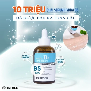 Serum Phục Hồi Dưỡng Trắng B5 Prettyskin 50ml - Sáng da, giảm thâm, chỉ 450k