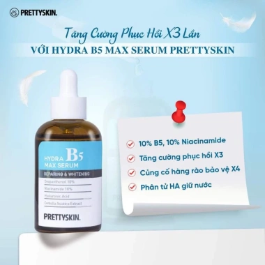 Serum Phục Hồi Dưỡng Trắng B5 Prettyskin 50ml - Sáng da, giảm thâm, chỉ 450k 4 Serum Phục Hồi Dưỡng Trắng B5 Prettyskin 50ml - Sáng da, giảm thâm, chỉ 450k 4