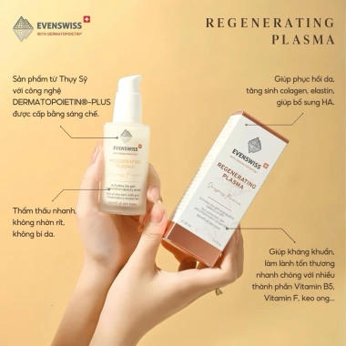 Serum Phục Hồi Regenerating Plasma Evenswiss 50ml - Giá 370k, Dưỡng Da Sâu, Làm Mờ Nám