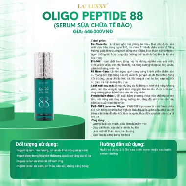 Serum Phục Hồi & Sửa Chữa Tế Bào Oligo Peptide 88 Laluxxy - Tái Tạo Da, Giảm Nếp Nhăn, Dưỡng Sâu, Giá Ưu Đãi 920k 2