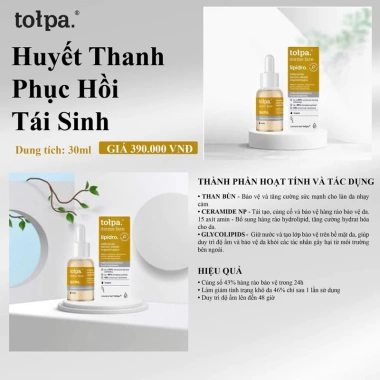 Serum Phục Hồi Tái Sinh Tolca 30ml – Dưỡng ẩm, làm mờ vết thâm, giảm nếp nhăn, giá ưu đãi 435.000₫ 3