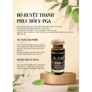 Serum Phục Hồi Tế Bào Gốc Y-PGA+ Drshin – Da Đẹp Siêu Đỉnh, Mẫu Mới 630k