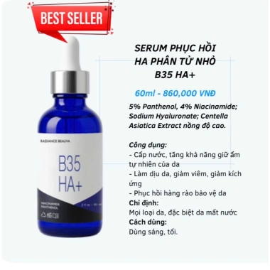 Serum Radiance Beauva B35 HA+ 60ml dưỡng ẩm, làm dịu, phục hồi da Giá 739.600₫