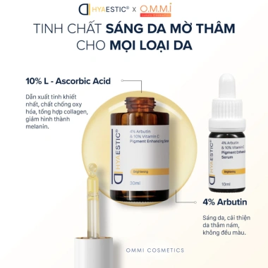 Serum Sáng Da Mờ Thâm Nám 4% Arbutin + 10% Vitamin C - OMMI Cosmetics 30ml Giá 671.500₫ 3