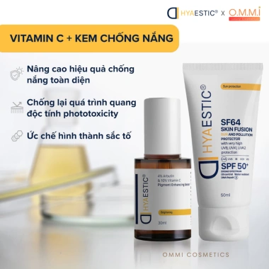 Serum Sáng Da Mờ Thâm Nám 4% Arbutin + 10% Vitamin C - OMMI Cosmetics 30ml Giá 671.500₫ 9