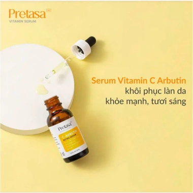 Serum Sáng Da Mờ Thâm Vitamin C PRETASA C10 Extra - KARMEL, Giá 1.45 Triệu, Dưỡng ẩm Trắng Da