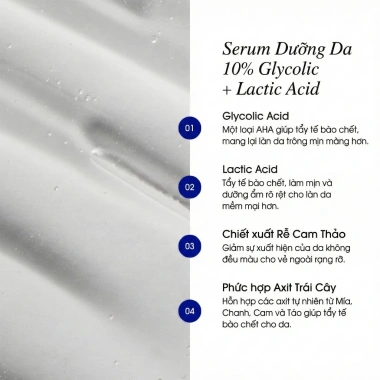 Serum Tế Bào Chết Hóa Học Advanced Clinicals 10% Glycolic + Lactic Acid - Giá 549k